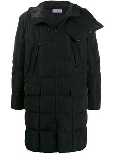 Dirk Bikkembergs branded hood padded coat