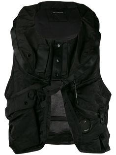 CP Company сетчатый жилет с накладными карманами