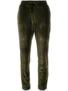 Plein Sport velvet straight leg track trousers