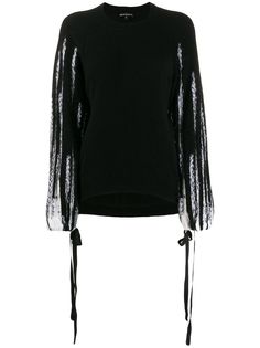Ann Demeulemeester striped sleeve jumper