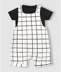 Комбинезон-шорты в клетку и боди в комплекте коллекции My K Mothercare