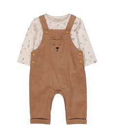 Комбинезон вельветовый и боди в комплекте Mothercare