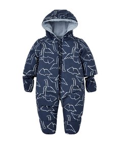 Комбинезон "Дино" на флисовой подкладке, синий Mothercare