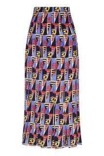 Плиссированная юбка с принтом в виде серпа и молота Team Putin