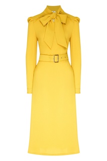 Шерстяное платье желтого цвета Laroom