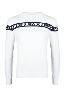 Белый пуловер с логотипом Frankie Morello