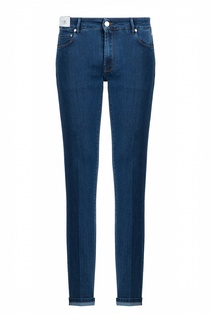 Синие джинсы с контрастными швами Pantaloni Torino