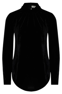 Бархатная блуза черного цвета Laroom