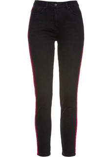 Брюки стрейч с бархатистой отделкой Bonprix