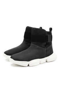 Замшевые сапоги Moncler