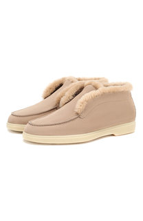 Замшевые ботинки Santoni