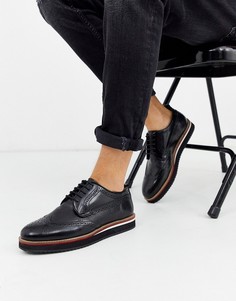 Черные броги с массивной подошвой Kurt Geiger