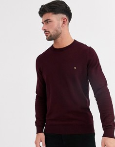 Красный хлопковый джемпер с круглым вырезом Farah Mullen