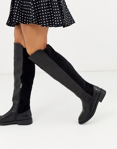 Черные ботфорты на плоской подошве XTI