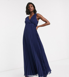 Платье миди с запахом и плиссированной юбкой ASOS DESIGN Maternity