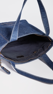 What Goes Around Comes Around Large Chanel Blue Denim Tote