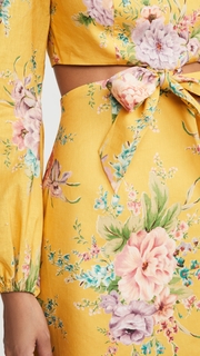 Zimmermann Zinnia Bow Cutout Short Dress