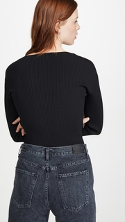 Jonathan Simkhai Long Sleeve Wrap Top