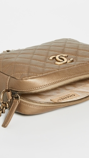 What Goes Around Comes Around Chanel Brown Metallic Camera Small Bag