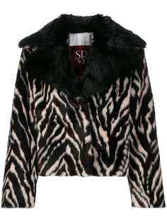 Simonetta Ravizza oversized animal print jacket