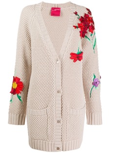 Blumarine кардиган с цветочной аппликацией