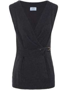 Prada Cashmere sweater with safety pin