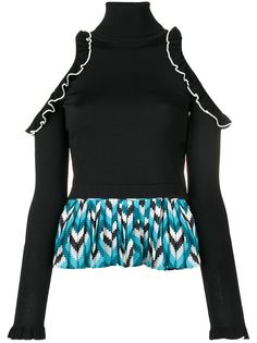 Elisabetta Franchi топ с прорезями на плечах