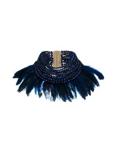 Rosantica blue Falena duck feather necklace