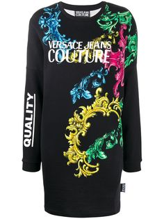 Versace Jeans Couture платье-свитер с логотипом