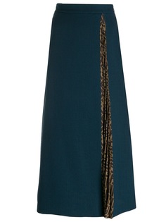 Fendi Zucca trim midi skirt