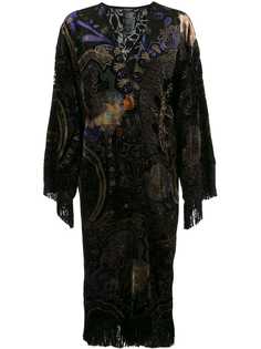 Etro жаккардовый кейп с узором пейсли