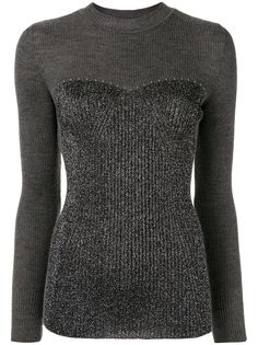 Alberta Ferretti KNIT TOP WITH LUREX DETAILS