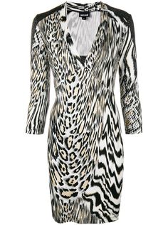 Just Cavalli animal print fitted dress