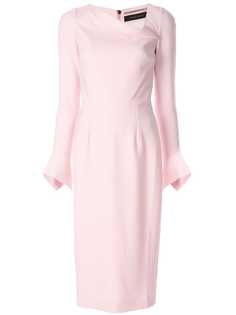Roland Mouret Baby Pink LIMAN VISCOSE CREPE PENCIL DRESS
