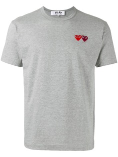 Comme Des Garçons Play футболка с нашивками в форме сердец