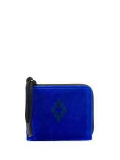Marcelo Burlon County Of Milan CROSS VELVET WALLET BLUE BLACK