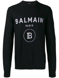 Balmain жаккардовый свитер с логотипом