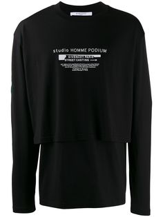 Givenchy футболка с длинными рукавами и ярусным подолом