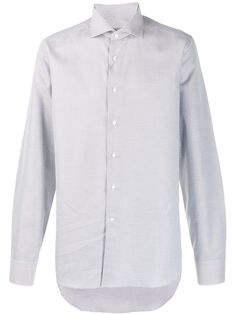 Canali рубашка с длинными рукавами и вышивкой