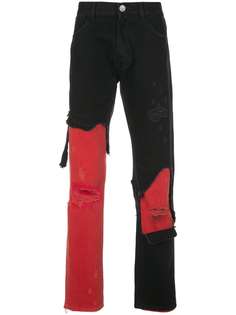 Raf Simons джинсы с прорезями
