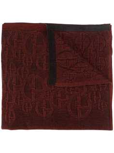 Giorgio Armani logo knit textured scarf