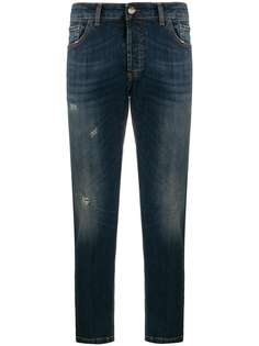 Entre Amis distressed effect cropped jeans