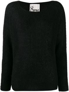 8pm ribbed knit slouchy sweater