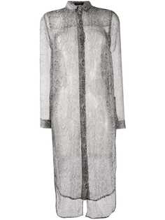 Unconditional snakeskin print long shirt dress