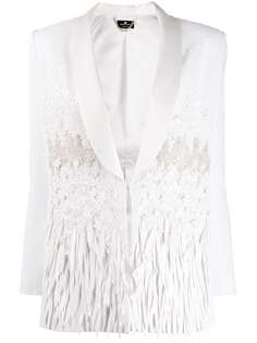 Elisabetta Franchi embellished satin blazer