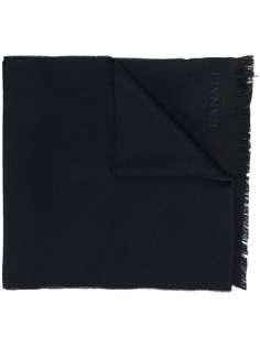 Canali fringed fine knit scarf