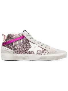 Golden Goose высокие кроссовки с блестками Rainbow