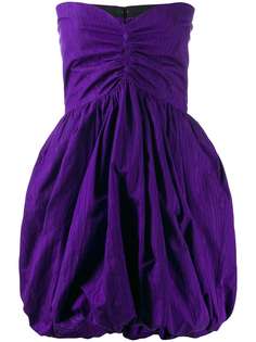 MSGM strapless ruched mini dress