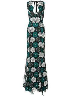 Zac Zac Posen вечернее платье April с цветочной вышивкой