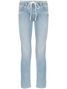 Off-White джинсы в диагональную полоску